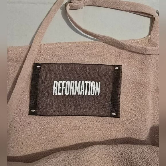 Reformation Rosehip Midi Dress Size 6 in Blush Pink - Picture 7 of 10